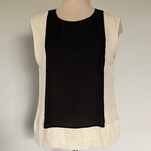 J Crew, XS, 100% silk, NWOT color block tank,